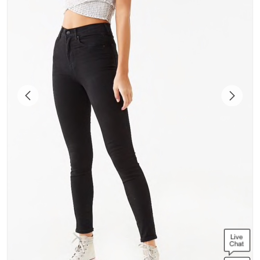 Forever 21 High Waisted Black Skinny Jeans